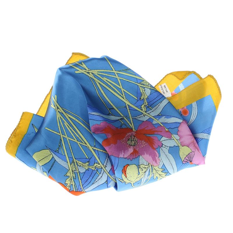 Fashion, accesorii si bijuterii - Femei - Accesorii femei - Esarfe si fulare femei - Batic dama, Buticcochet, dimensiune 60x60 cm, 60% poliester 40% matase, imprimeu floral, Albastru - ES1850 - Infinity.ro