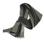 Fashion, accesorii si bijuterii - Barbati - Accesorii barbati - Esarfe si fulare barbati - Esarfa barbati, din casmir / pashmina, 30 x 188 cm, Bej cu negru - ES2268 - Infinity.ro