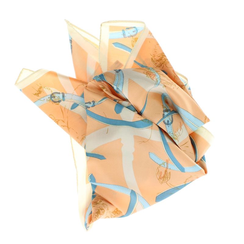 Fashion, accesorii si bijuterii - Femei - Accesorii femei - Esarfe si fulare femei - Batic dama, Buticcochet, dimensiune 60x60 cm, 60% poliester 40% matase, imprimeu floral, Portocaliu - ES1840 - Infinity.ro