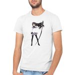 Fashion, accesorii si bijuterii - Barbati - Imbracaminte - Tricouri si bluze barbati - Tricou barbati Madoka Magica Akemi Homura Bow Action Shoujo Bishoujo, alb, marime 2XL - Infinity.ro