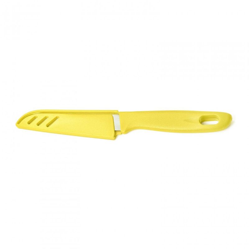 Casa si Gradina - Bucatarie si vesela - Vesela si tacamuri - Cutite si seturi de cutite - Cutit  cu teaca  9.5 cm, galben - Infinity.ro
