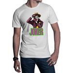 Fashion, accesorii si bijuterii - Barbati - Imbracaminte - Tricouri si bluze barbati - Tricou barbati Joker Photo DC Superhero Supervillian Psychological, alb, marime 2XL - Infinity.ro