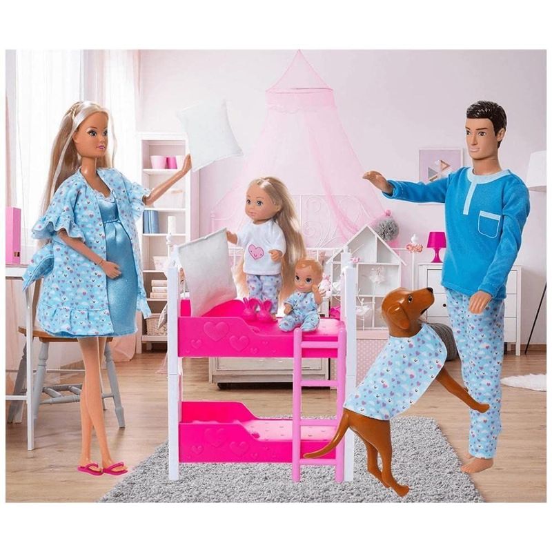Jucarii, Copii si Bebe - Jucarii si jocuri - Papusi si accesorii - Papusi - Steffi Love set petrecere in pijamale bine ai venit in familie cu accesorii - Infinity.ro