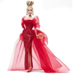 Jucarii, Copii si Bebe - Jucarii si jocuri - Papusi si accesorii - Papusi - Barbie Signature aniversare 80 de ani papusa Barbie blonda cu rochie de bal rosie - Infinity.ro
