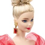 Jucarii, Copii si Bebe - Jucarii si jocuri - Papusi si accesorii - Papusi - Barbie Signature aniversare 80 de ani papusa Barbie blonda cu rochie de bal rosie - Infinity.ro