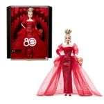 Jucarii, Copii si Bebe - Jucarii si jocuri - Papusi si accesorii - Papusi - Barbie Signature aniversare 80 de ani papusa Barbie blonda cu rochie de bal rosie - Infinity.ro