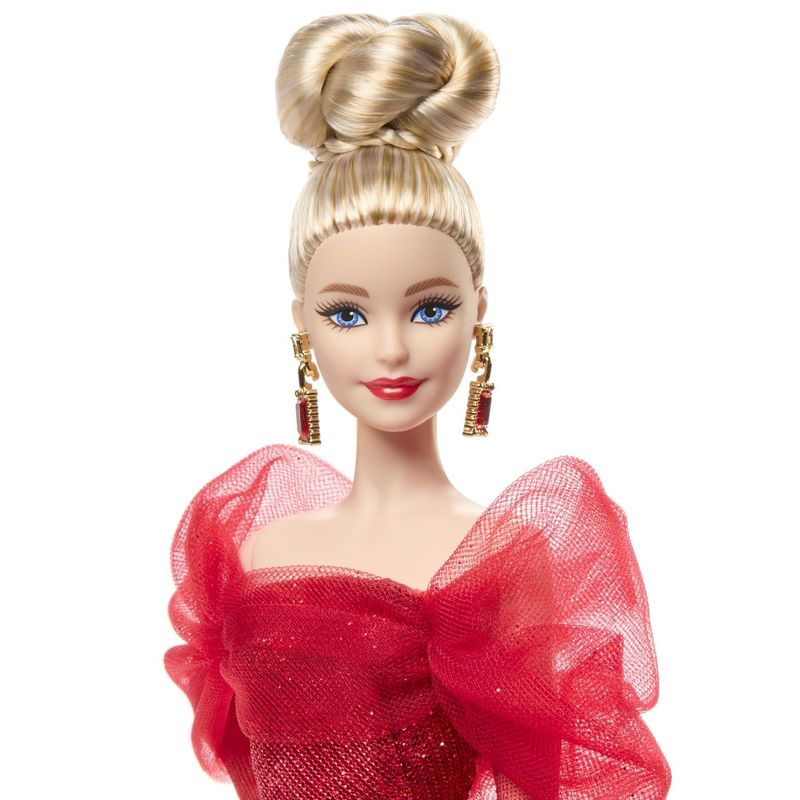 Jucarii, Copii si Bebe - Jucarii si jocuri - Papusi si accesorii - Papusi - Barbie Signature aniversare 80 de ani papusa Barbie blonda cu rochie de bal rosie - Infinity.ro
