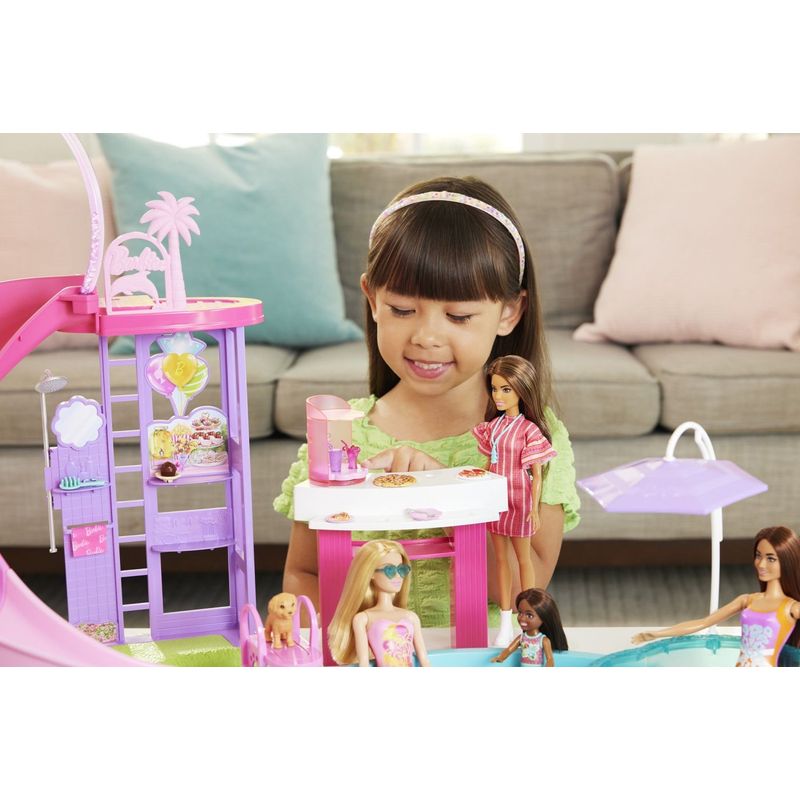 Jucarii, Copii si Bebe - Jucarii si jocuri - Papusi si accesorii - Papusi - Barbie set de joaca piscina de vis cu accesorii - Infinity.ro