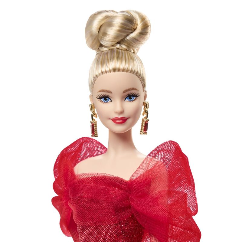 Jucarii, Copii si Bebe - Jucarii si jocuri - Papusi si accesorii - Papusi - Barbie Signature aniversare 80 de ani papusa Barbie blonda cu rochie de bal rosie - Infinity.ro