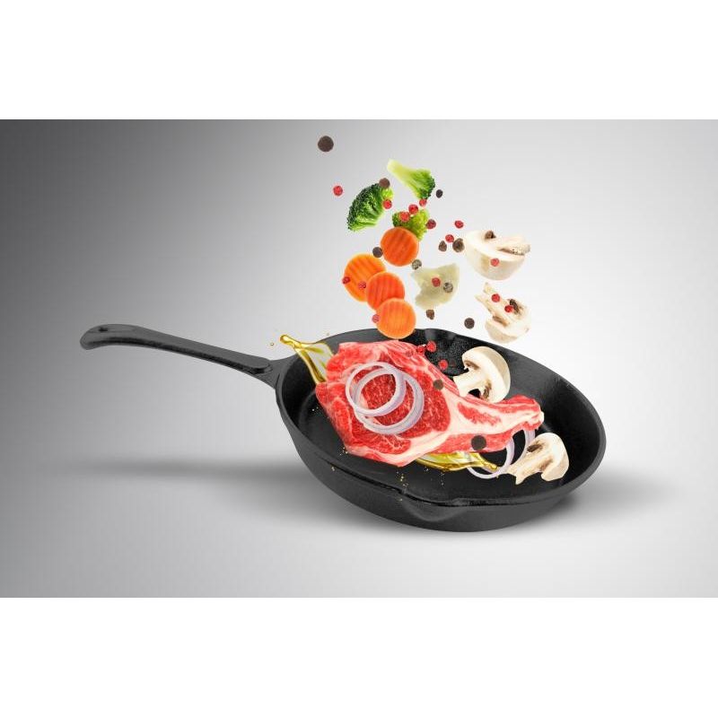 Casa si Gradina - Bucatarie si vesela - Vase pentru gatit - Tigai si seturi - Tigaie fonta pura 25.5 x 4.5 cm, ambalaj cutie - Infinity.ro