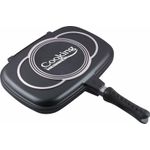Casa si Gradina - Bucatarie si vesela - Vase pentru gatit - Tigai si seturi - Tigaie dubla dreptunghiulara tip grill, aluminiu, 36x24x7.5 cm, Dark Line Classic, Cooking - Infinity.ro