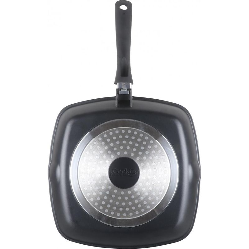 Casa si Gradina - Bucatarie si vesela - Vase pentru gatit - Tigai si seturi - Tigaie grill aluminiu + capac 28 x 4.5 cm - Infinity.ro