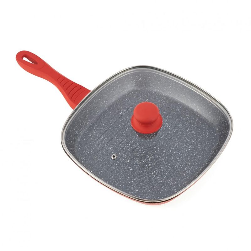 Casa si Gradina - Bucatarie si vesela - Vase pentru gatit - Tigai si seturi - Tigaie grill alu+cap 28x4 cm, Orange Grays, Cooking by Heinner - Infinity.ro