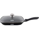 Casa si Gradina - Bucatarie si vesela - Vase pentru gatit - Tigai si seturi - Tigaie grill aluminiu + capac 28 x 4.5 cm - Infinity.ro