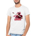 Fashion, accesorii si bijuterii - Barbati - Imbracaminte - Tricouri si bluze barbati - Tricou barbati Madoka Magica Sakura Fire Front Line Cosplay Japan, alb, marime L - Infinity.ro