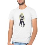 Fashion, accesorii si bijuterii - Barbati - Imbracaminte - Tricouri si bluze barbati - Tricou barbati Trinity Seven Sherlock Detectiv Playful Nao Akinari, alb, marime 2XL - Infinity.ro