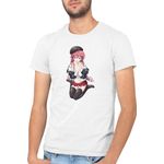 Fashion, accesorii si bijuterii - Barbati - Imbracaminte - Tricouri si bluze barbati - Tricou barbati Trinity Seven Asami Lilith Cosplay Kachi, alb, marime 2XL - Infinity.ro