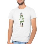 Fashion, accesorii si bijuterii - Barbati - Imbracaminte - Tricouri si bluze barbati - Tricou barbati Dungeon ni Deai wo Motomeru no wa Machigatteiru Darou ka, alb, marime 2XL - Infinity.ro