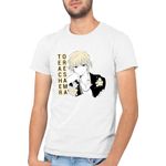 Fashion, accesorii si bijuterii - Barbati - Imbracaminte - Tricouri si bluze barbati - Tricou barbati Oresama Teacher Natsuo Manga Flowers Feminine, alb, marime 2XL - Infinity.ro