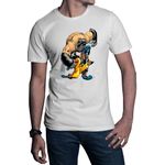 Fashion, accesorii si bijuterii - Barbati - Imbracaminte - Tricouri si bluze barbati - Tricou barbati Wolverine Fight Monkey Monster Protect Humans, alb, marime 2XL - Infinity.ro