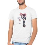 Fashion, accesorii si bijuterii - Barbati - Imbracaminte - Tricouri si bluze barbati - Tricou barbati Trinity Seven Asami Lilith Kurata School Fantasy, alb, marime 2XL - Infinity.ro