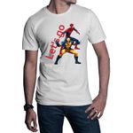 Fashion, accesorii si bijuterii - Barbati - Imbracaminte - Tricouri si bluze barbati - Tricou barbati Wolverine X-Men Spiderman Funny Hug Marvel DC Comics, alb, marime 2XL - Infinity.ro