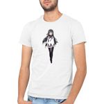 Fashion, accesorii si bijuterii - Barbati - Imbracaminte - Tricouri si bluze barbati - Tricou barbati Madoka Magica Akemi Homura Psychological Suspense, alb, marime 2XL - Infinity.ro