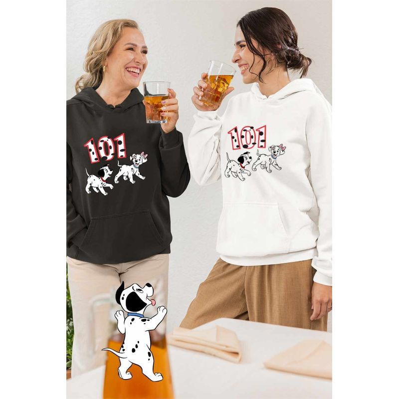 Fashion, accesorii si bijuterii - Femei - Imbracaminte femei - Hanorace femei - Hanorac Femei 101 Dalmatieni Catelusi Dalmatian Puppy, alb, marime 2XL - Infinity.ro
