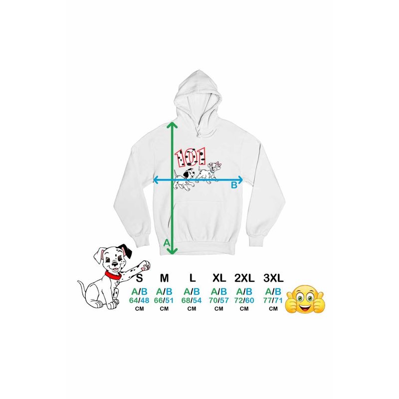 Fashion, accesorii si bijuterii - Femei - Imbracaminte femei - Hanorace femei - Hanorac Femei 101 Dalmatieni Catelusi Dalmatian Puppy, alb, marime 2XL - Infinity.ro