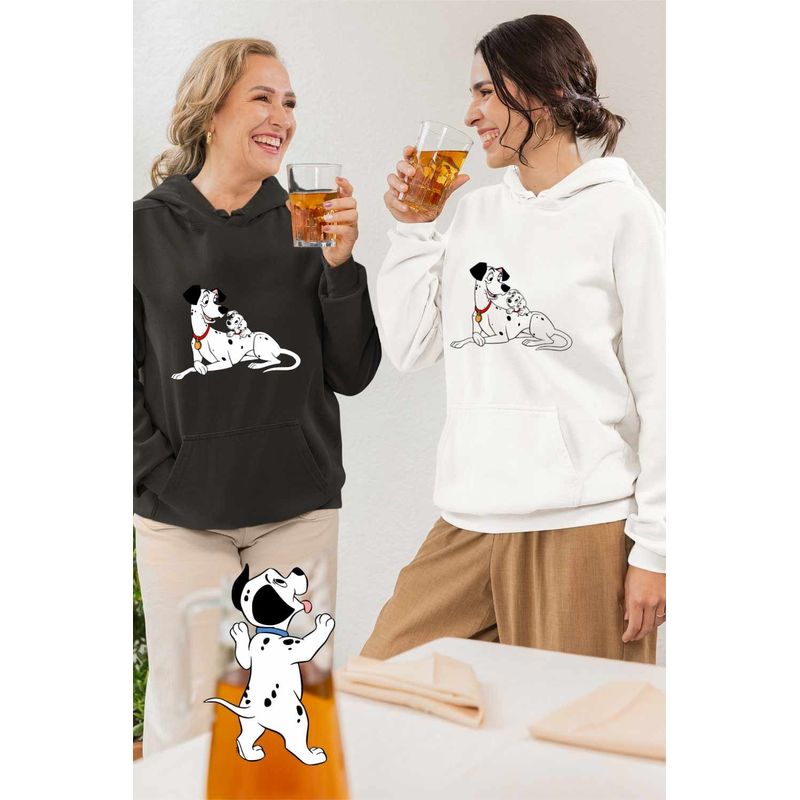 Fashion, accesorii si bijuterii - Femei - Imbracaminte femei - Hanorace femei - Hanorac Femei 101 Dalmatieni Pongo Freckles Dalmatian, alb, marime 2XL - Infinity.ro