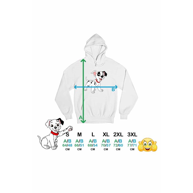 Fashion, accesorii si bijuterii - Femei - Imbracaminte femei - Hanorace femei - Hanorac Femei 101 Dalmatieni Patch Catelus Dalmatian, alb, marime 2XL - Infinity.ro