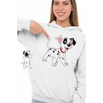 Fashion, accesorii si bijuterii - Femei - Imbracaminte femei - Hanorace femei - Hanorac Femei 101 Dalmatieni Patch Catelus Dalmatian, alb, marime 2XL - Infinity.ro