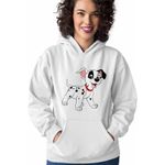 Fashion, accesorii si bijuterii - Femei - Imbracaminte femei - Hanorace femei - Hanorac Femei 101 Dalmatieni Patch Catelus Dalmatian, alb, marime 2XL - Infinity.ro