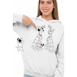 Fashion, accesorii si bijuterii - Femei - Imbracaminte femei - Hanorace femei - Hanorac Femei 101 Dalmatieni Pongo Perdita Familie Catelusi, alb, marime 2XL - Infinity.ro