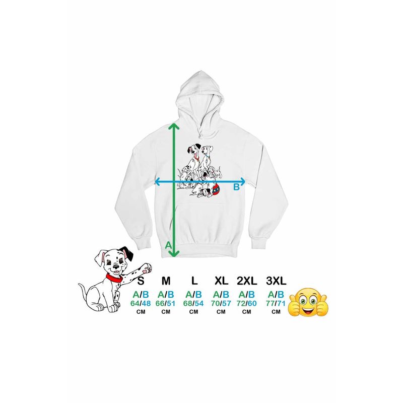 Fashion, accesorii si bijuterii - Femei - Imbracaminte femei - Hanorace femei - Hanorac Femei 101 Dalmatieni Pongo Perdita Joaca Catelusi, alb, marime 2XL - Infinity.ro