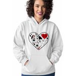Fashion, accesorii si bijuterii - Femei - Imbracaminte femei - Hanorace femei - Hanorac Femei 101 Dalmatieni Pongo Perdita Love Catei, alb, marime 2XL - Infinity.ro