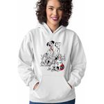Fashion, accesorii si bijuterii - Femei - Imbracaminte femei - Hanorace femei - Hanorac Femei 101 Dalmatieni Pongo Perdita Joaca Catelusi, alb, marime 2XL - Infinity.ro