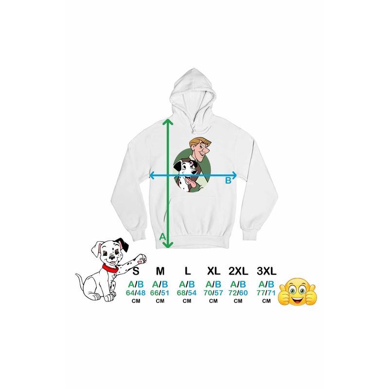 Fashion, accesorii si bijuterii - Femei - Imbracaminte femei - Hanorace femei - Hanorac Femei 101 Dalmatieni Roger Pongo Catel Dalmatian, alb, marime 2XL - Infinity.ro