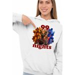 Fashion, accesorii si bijuterii - Femei - Imbracaminte femei - Hanorace femei - Hanorac Femei 99 Nights Fnaf Freddy Roblox, alb, marime 2XL - Infinity.ro