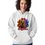 Fashion, accesorii si bijuterii - Femei - Imbracaminte femei - Hanorace femei - Hanorac Femei 99 Nights Fnaf Freddy Roblox, alb, marime 2XL - Infinity.ro