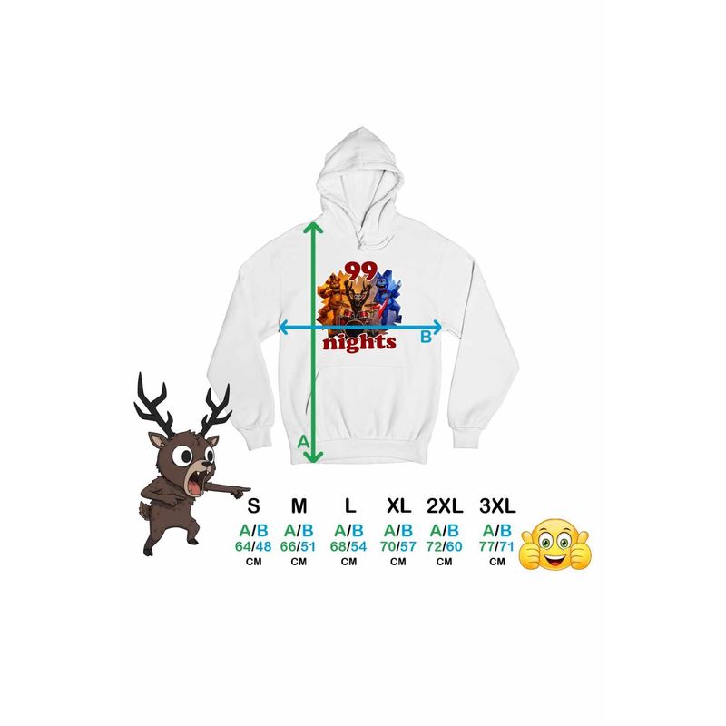 Fashion, accesorii si bijuterii - Femei - Imbracaminte femei - Hanorace femei - Hanorac Femei 99 Nights Fnaf Freddy Roblox, alb, marime 2XL - Infinity.ro