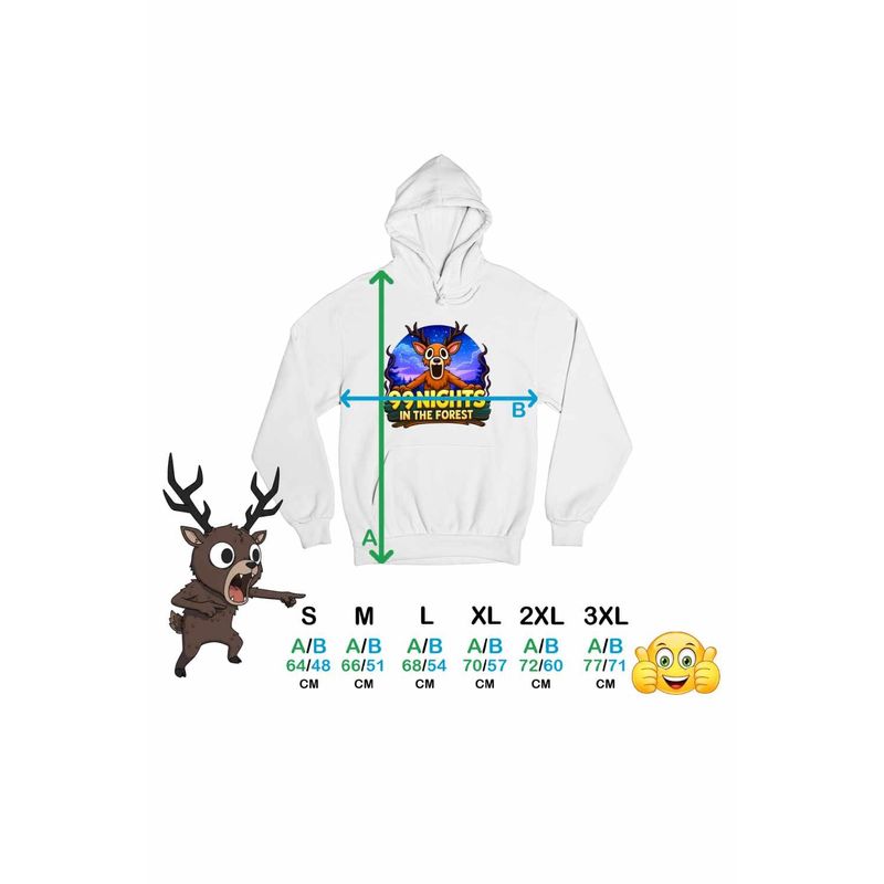 Fashion, accesorii si bijuterii - Femei - Imbracaminte femei - Hanorace femei - Hanorac Femei 99 Nights Padure Roblox, alb, marime 2XL - Infinity.ro