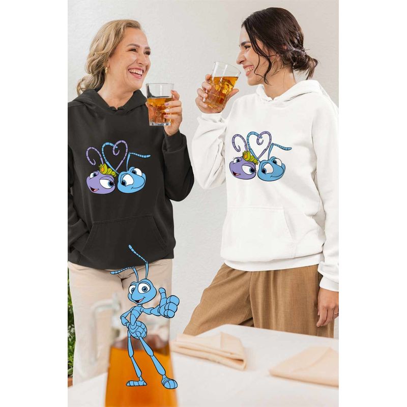 Fashion, accesorii si bijuterii - Femei - Imbracaminte femei - Hanorace femei - Hanorac Femei A Bugs Life Flik Atta Furnici, alb, marime 2XL - Infinity.ro