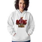 Fashion, accesorii si bijuterii - Femei - Imbracaminte femei - Hanorace femei - Hanorac Femei AC/DC Luci Merch ACDC, alb, marime 2XL - Infinity.ro