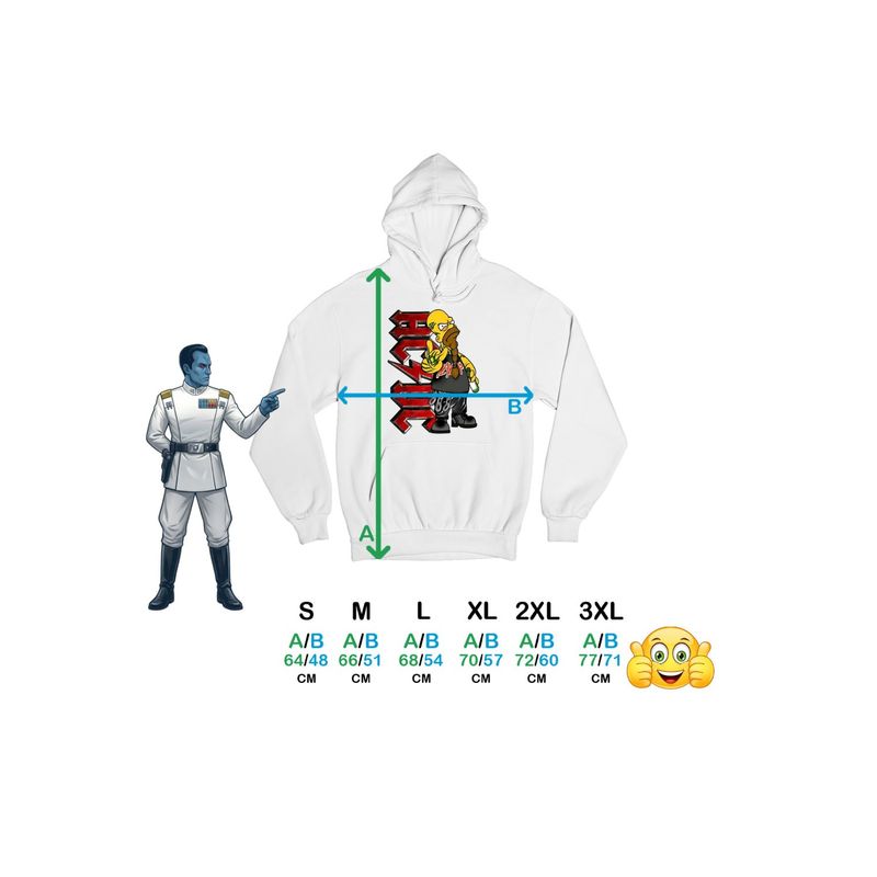 Fashion, accesorii si bijuterii - Femei - Imbracaminte femei - Hanorace femei - Hanorac Femei AC/DC The Simpsons Homer ACDC Merch, alb, marime 2XL - Infinity.ro