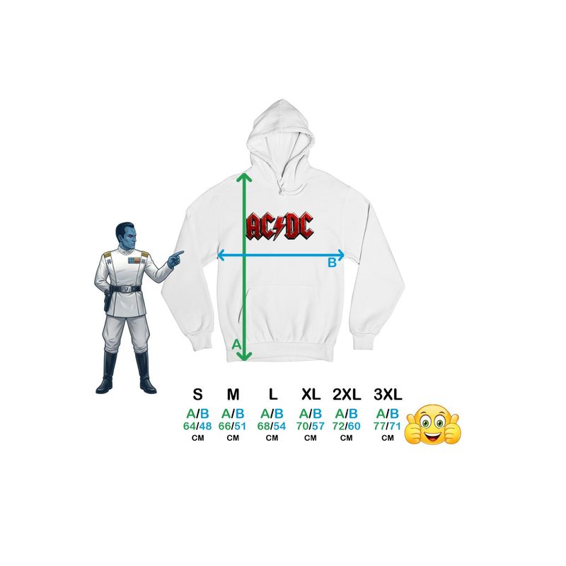 Fashion, accesorii si bijuterii - Femei - Imbracaminte femei - Hanorace femei - Hanorac Femei ACDC Rock Party AC DC Merch, alb, marime 2XL - Infinity.ro