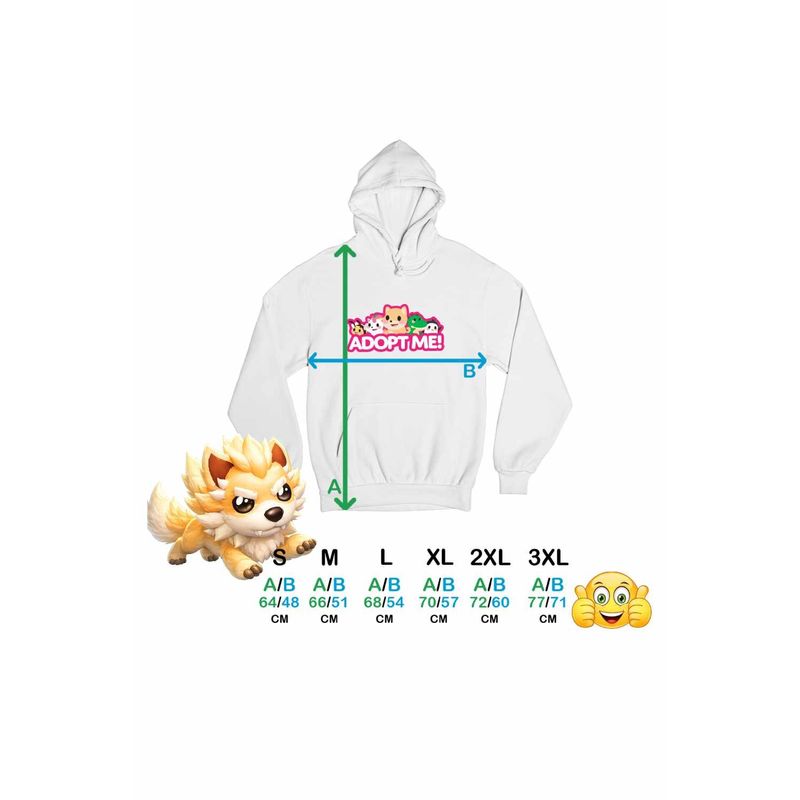 Fashion, accesorii si bijuterii - Femei - Imbracaminte femei - Hanorace femei - Hanorac Femei Adopt Me Roblox, alb, marime 2XL - Infinity.ro