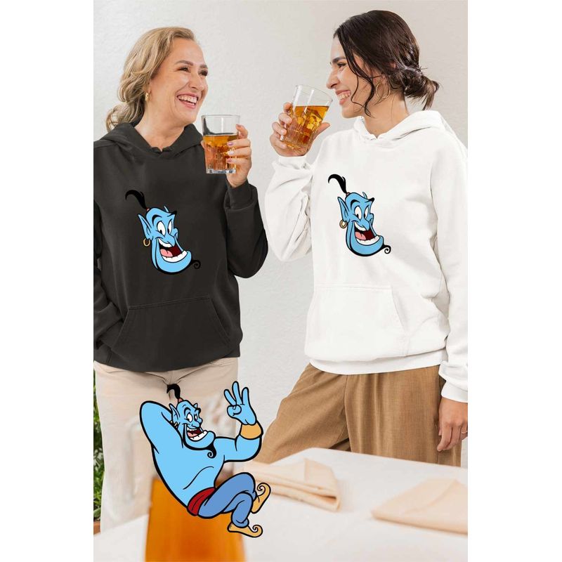 Fashion, accesorii si bijuterii - Femei - Imbracaminte femei - Hanorace femei - Hanorac Femei Aladdin Genie Duh Lampa Fermecata Alibaba, alb, marime 2XL - Infinity.ro
