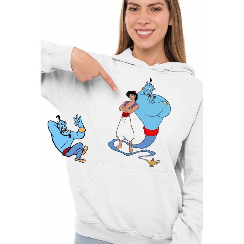 Fashion, accesorii si bijuterii - Femei - Imbracaminte femei - Hanorace femei - Hanorac Femei Aladdin Duhul Lampii Genie Lamp Aladin Duh, alb, marime 2XL - Infinity.ro