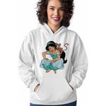 Fashion, accesorii si bijuterii - Femei - Imbracaminte femei - Hanorace femei - Hanorac Femei Aladdin Jasmine Abu Maimuta Aladin, alb, marime 2XL - Infinity.ro